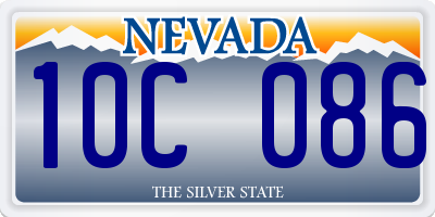NV license plate 10C086