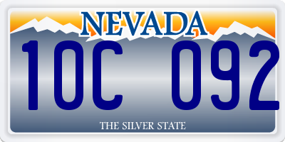 NV license plate 10C092