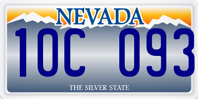 NV license plate 10C093