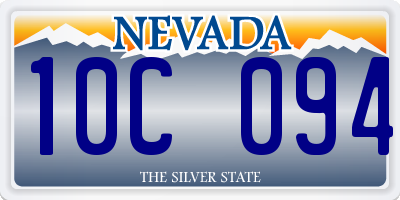 NV license plate 10C094