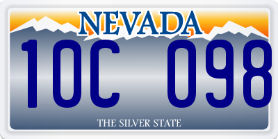 NV license plate 10C098