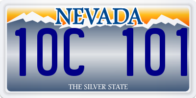 NV license plate 10C101