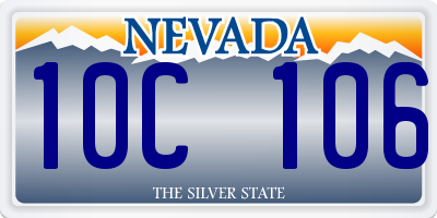 NV license plate 10C106