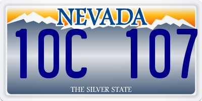 NV license plate 10C107