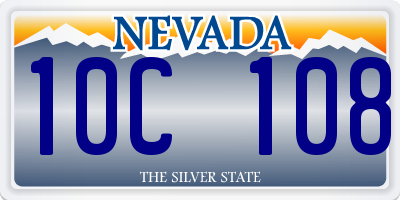 NV license plate 10C108