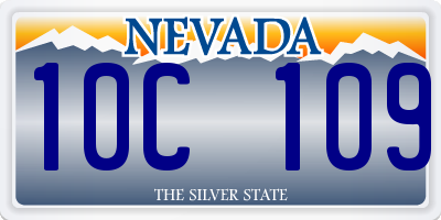 NV license plate 10C109