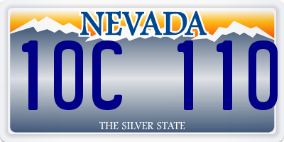 NV license plate 10C110