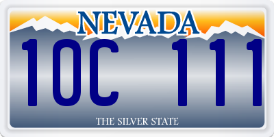 NV license plate 10C111