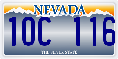 NV license plate 10C116