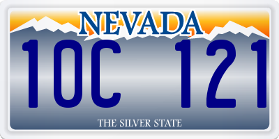 NV license plate 10C121