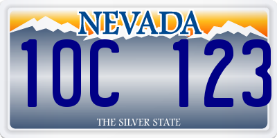 NV license plate 10C123