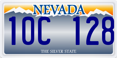 NV license plate 10C128
