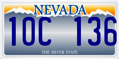 NV license plate 10C136