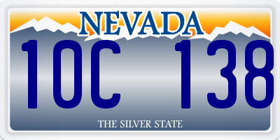 NV license plate 10C138