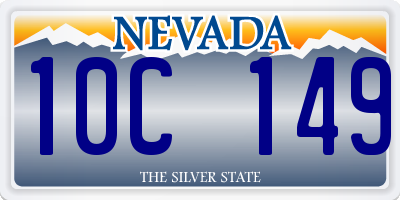 NV license plate 10C149