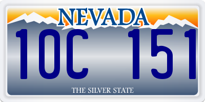 NV license plate 10C151