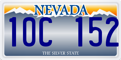 NV license plate 10C152