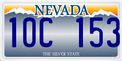 NV license plate 10C153