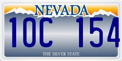 NV license plate 10C154