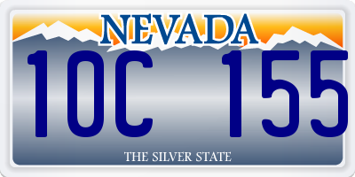 NV license plate 10C155
