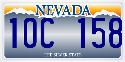 NV license plate 10C158