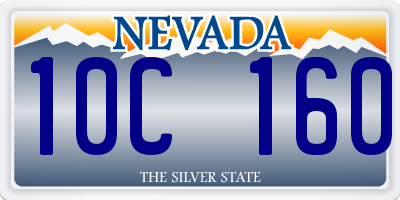 NV license plate 10C160