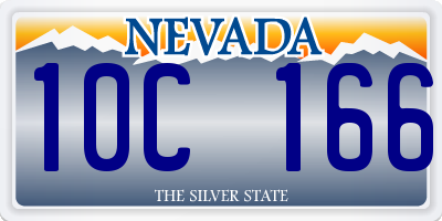 NV license plate 10C166