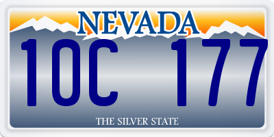 NV license plate 10C177