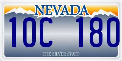 NV license plate 10C180