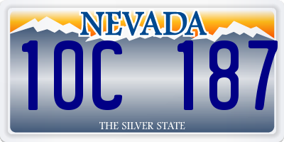 NV license plate 10C187