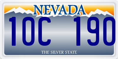 NV license plate 10C190