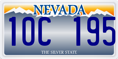NV license plate 10C195