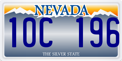 NV license plate 10C196