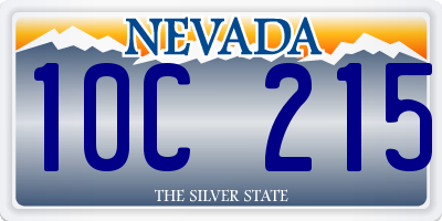 NV license plate 10C215