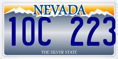 NV license plate 10C223
