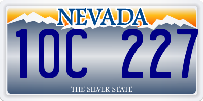 NV license plate 10C227