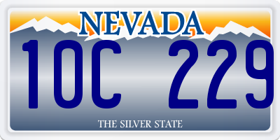 NV license plate 10C229