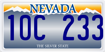 NV license plate 10C233