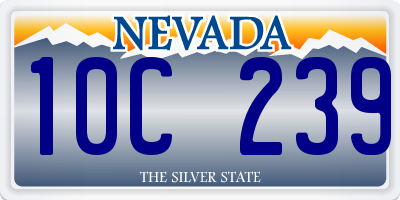 NV license plate 10C239