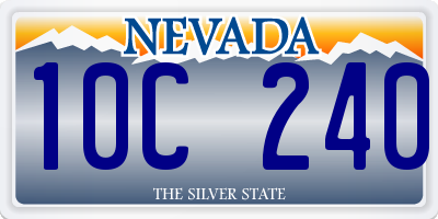 NV license plate 10C240