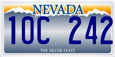NV license plate 10C242