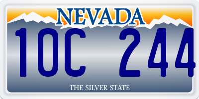 NV license plate 10C244