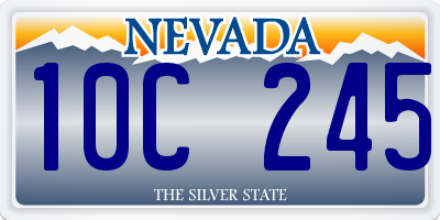 NV license plate 10C245