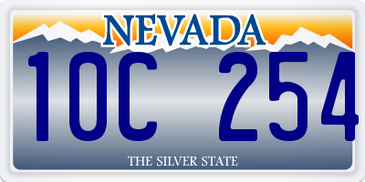 NV license plate 10C254