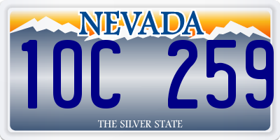 NV license plate 10C259