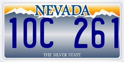 NV license plate 10C261