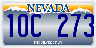 NV license plate 10C273