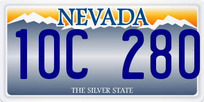 NV license plate 10C280