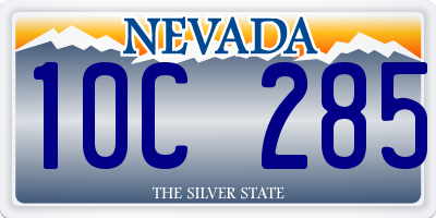 NV license plate 10C285
