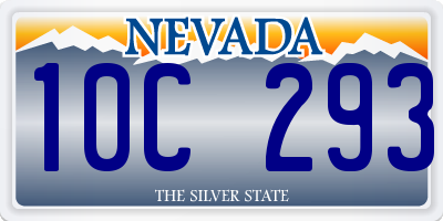 NV license plate 10C293